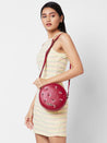 Caprese Dara Sling Medium Maroon