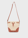 Caprese Georgia Sling Medium Self Design Women'S Handbag Brown