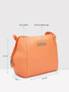 Caprese Holden Small Sling Solid Faux Leather For Women Orange
