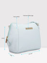Caprese Holden Small Sling Solid Faux Leather For Women Powder Blue