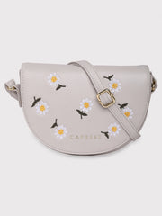 Caprese Kyle Medium Light Grey Sling Bag