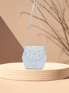 Caprese Merida Sling Medium Printed Women'S Handbag Sky Blue