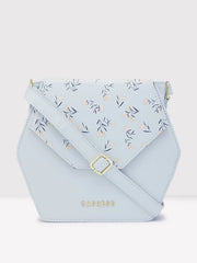 Caprese Merida Medium Printed Sky Blue Sling Bag