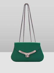 Caprese Miko Medium Dark Green Sling Bag