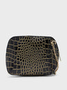 Caprese Miranda Sling Small Croco Womens Handbag Black