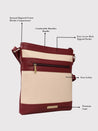Caprese Marciano Sling Medium Striped Women'S Handbag Maroon
