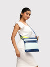 Caprese Marciano Sling Medium Striped Women'S Handbag Navy