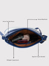 Caprese Marciano Sling Medium Striped Women'S Handbag Navy