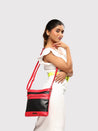 Caprese Marciano Sling Medium Striped Women'S Handbag Red