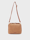 Caprese Neo Sling Medium Self Design Womens Handbag Tan