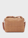 Caprese Neo Sling Medium Self Design Womens Handbag Tan