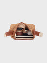 Caprese Neo Sling Medium Self Design Womens Handbag Tan