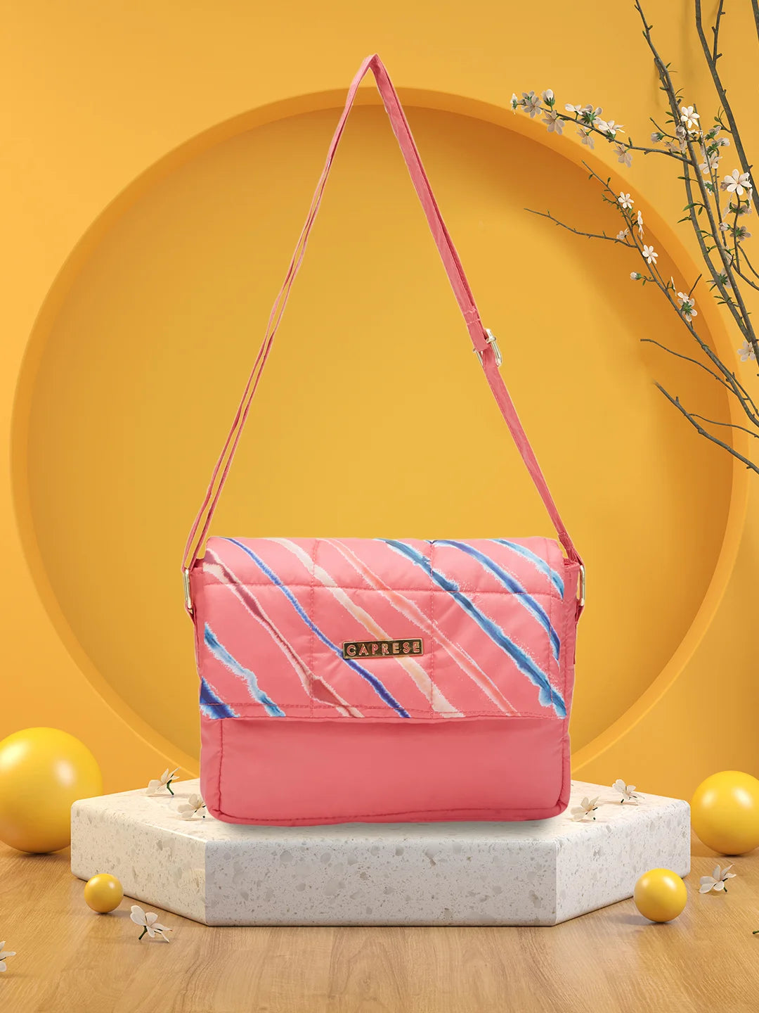 Caprese orange store sling bag