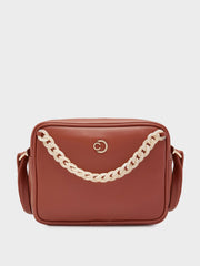 Caprese Perline Medium Tan Sling Bag