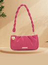 Caprese Emily In Paris Solid Medium Sling Handbag Fuschia