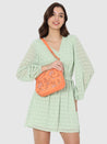 Caprese Snow Sling Medium Printed Women'S Handbag Coral