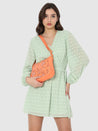 Caprese Snow Sling Medium Printed Women'S Handbag Coral
