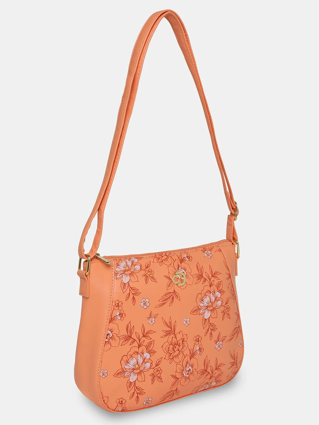 Buy Caprese Snow Medium Printed Coral Sling Bag @ 669 | Caprese Bags
