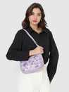 Caprese Snow Sling Medium Printed Women'S Handbag Lavender