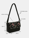 Caprese Snow Sling Small Printed Women'S Handbag Black