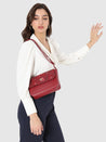 Caprese Snow Sling Small Printed Women'S Handbag Maroon