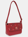 Caprese Snow Sling Small Printed Women'S Handbag Maroon