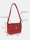 Caprese Snow Sling Small Printed Women'S Handbag Maroon