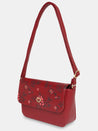 Caprese Snow Sling Small Printed Women'S Handbag Maroon