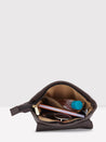 Caprese Tresna Embroidery Large Sling  Handbag Brown