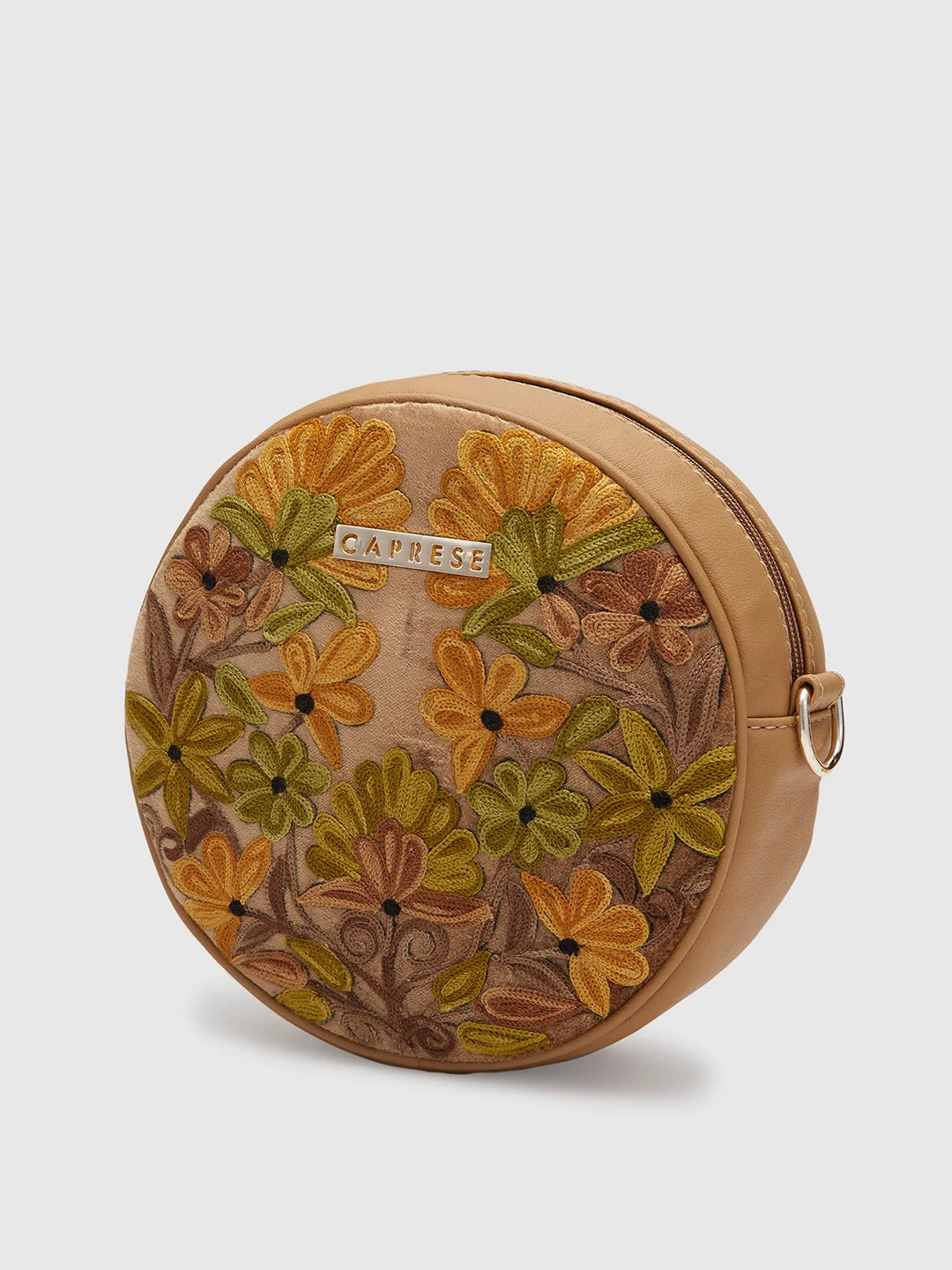 Caprese Tresna Embroidery Medium Sling Handbag