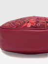 Caprese Tresna Embroidery Medium Sling Handbag Maroon
