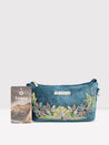 Caprese Tresna Embroidery Small Sling Handbag Green