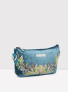 Caprese Tresna Embroidery Small Sling Handbag Green