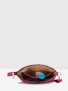 Caprese Tresna Embroidery Small Sling Handbag Maroon