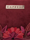Caprese Tresna Embroidery Small Sling Handbag Maroon