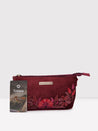 Caprese Tresna Embroidery Small Sling Handbag Maroon