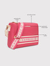 Caprese Trinity Sling Medium Solid Women'S Handbag Fuchsia