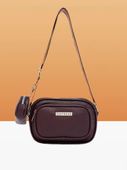 Caprese Tyko Medium Black Sling Bag