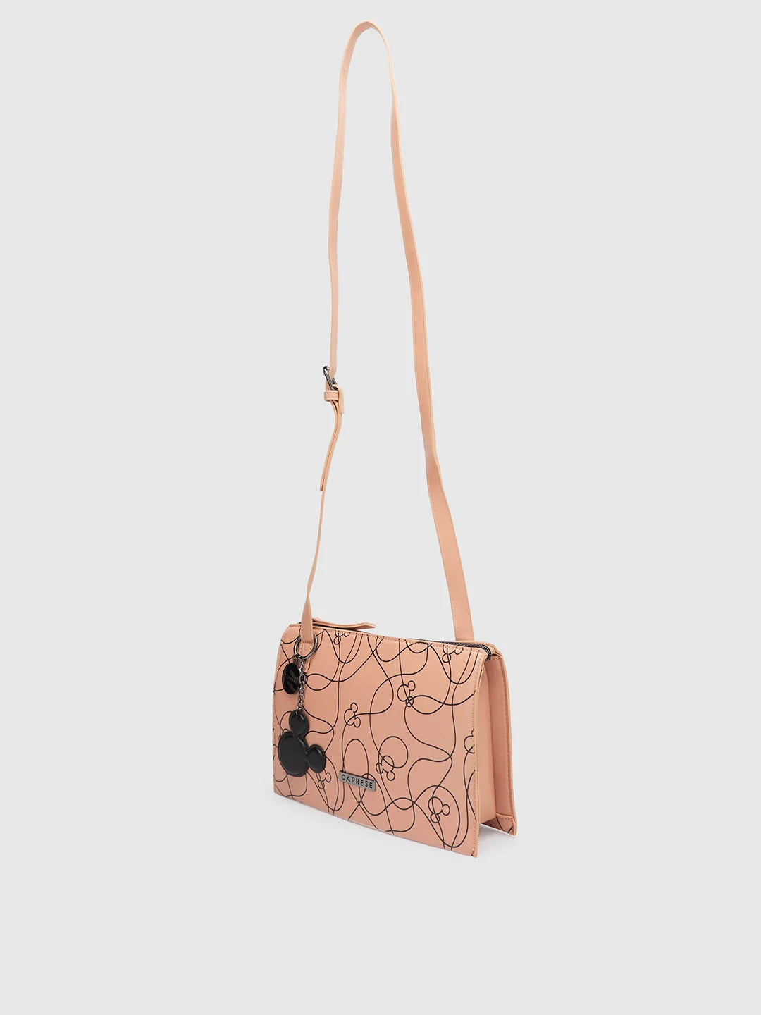 Caprese Disney Inspired Printed Mickey Mouse Collection Sling Medium Handbag