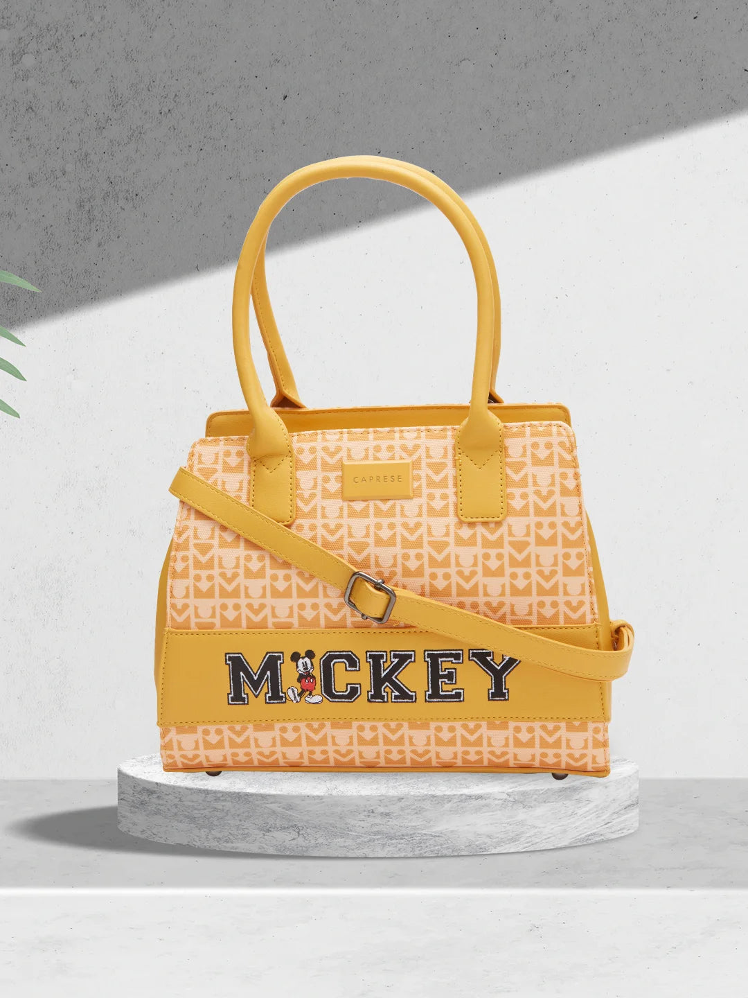 Caprese Disney Inspired Graphic Printed Mickey Mouse Collection Satchel Medium Handbag