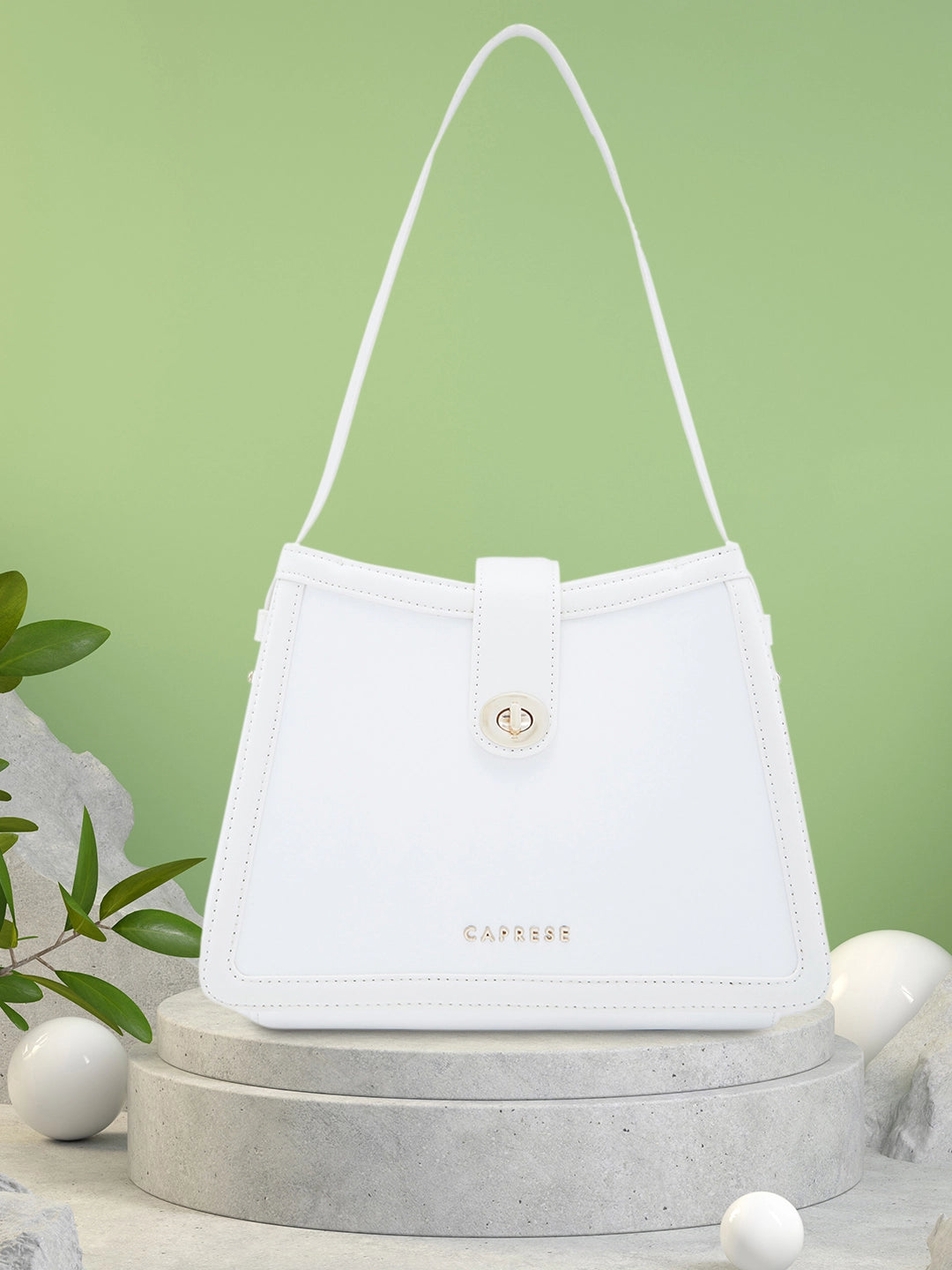 Caprese Aurora Small Yellow Satchel Bag