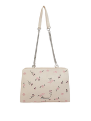 Caprese Bloom Medium Cream Satchel Bag