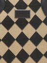 Caprese Checker Satchel Medium Black