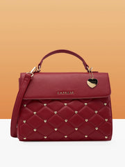 Caprese Cheryl Large Red Satchel Bag