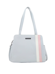 Caprese Chia Medium Light Grey Satchel Bag