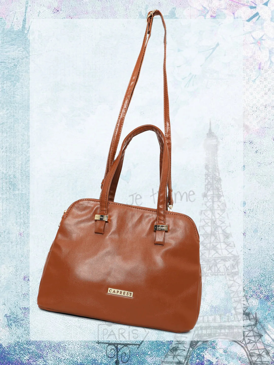 Buy Caprese Carrie Satchel Medium Brown Rs.1559 Caprese Bags