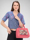 Caprese Daphne Satchel Medium Fuchsia
