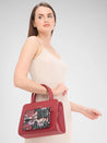 Caprese Daphne Satchel Medium Maroon