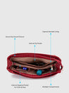 Caprese Darina Satchel Medium Red
