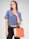 Caprese Eva Satchel Medium Orange